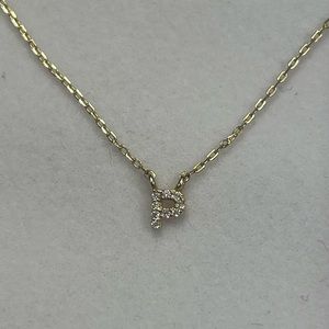 Melinda Maria Itty Bitty “P” Initial Pave Necklace NEW